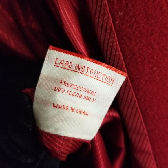 Fleet Street Red Wool Midi Driving Coat - Picture 16 of 16